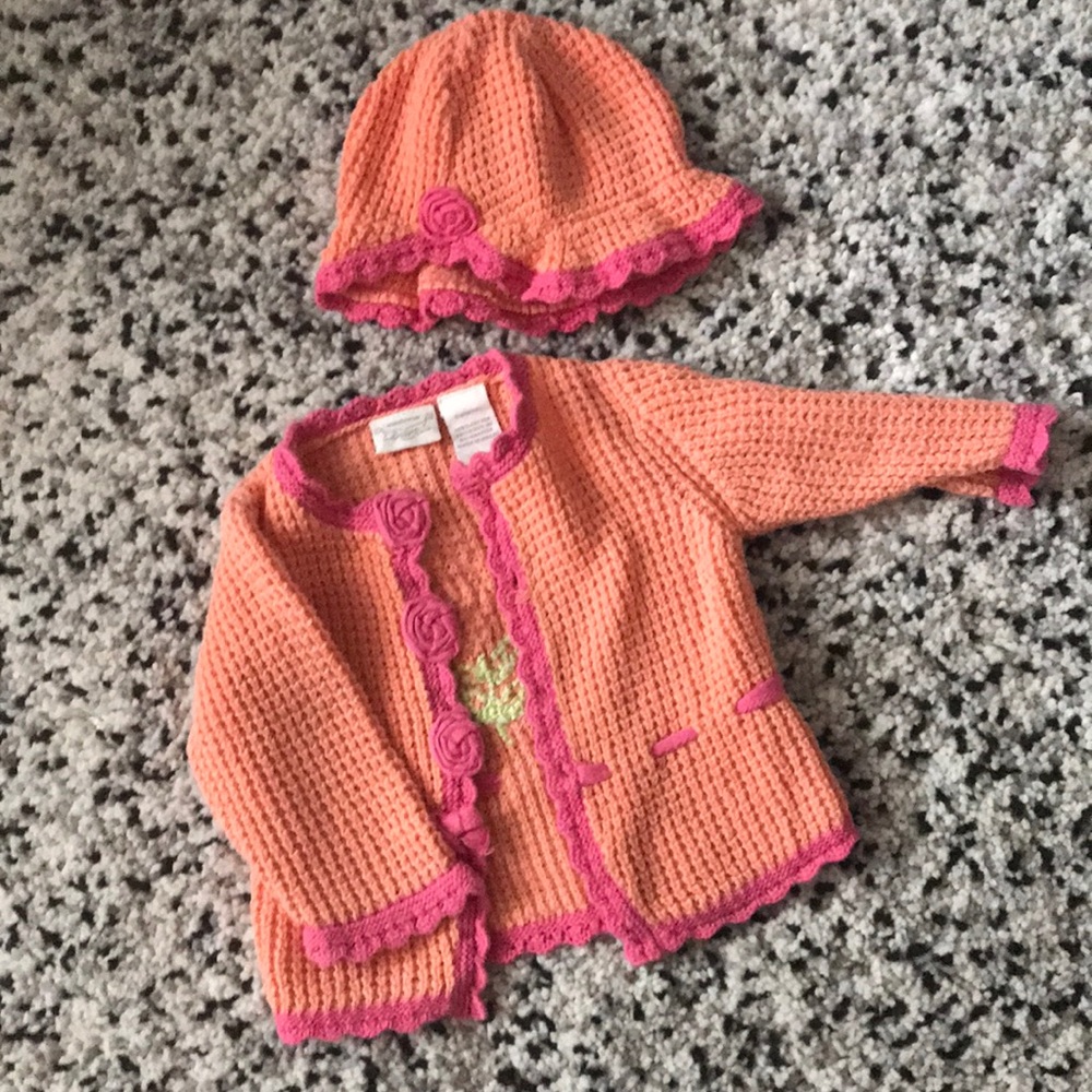 Nordstrom Baby sweater and matching hat